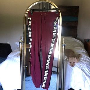 Burgundy Love Sweatpants